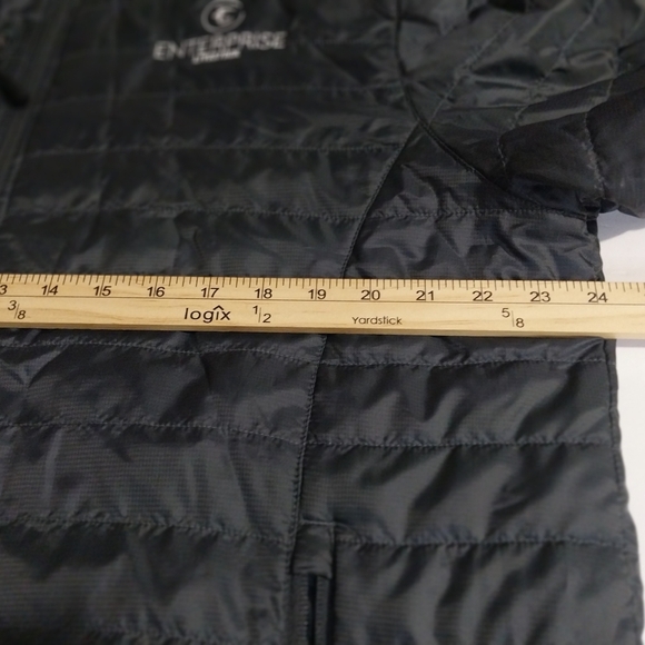 Men's Quilted Dark Blue Puffer Jacket - Picture 7 of 10